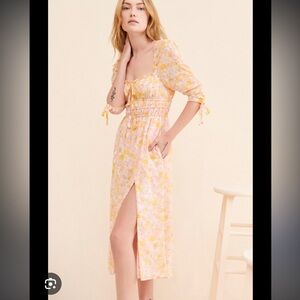 For Love & Lemons Eden midi dress L Large